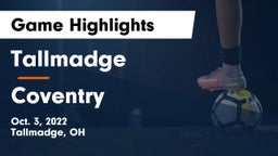 Tallmadge  vs Coventry  Game Highlights - Oct. 3, 2022