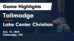 Tallmadge  vs Lake Center Christian  Game Highlights - Oct. 13, 2023