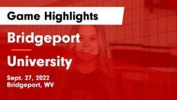 Bridgeport  vs University  Game Highlights - Sept. 27, 2022