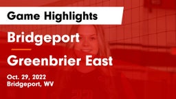 Bridgeport  vs Greenbrier East  Game Highlights - Oct. 29, 2022