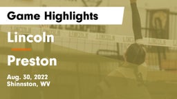 Lincoln  vs Preston  Game Highlights - Aug. 30, 2022