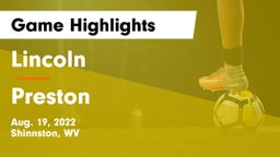Lincoln  vs Preston  Game Highlights - Aug. 19, 2022