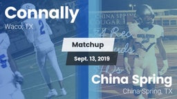 Matchup: Connally  vs. China Spring  2019