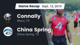 Recap: Connally  vs. China Spring  2019