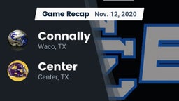 Recap: Connally  vs. Center  2020