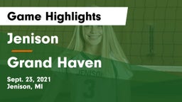 Jenison   vs Grand Haven  Game Highlights - Sept. 23, 2021