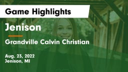 Jenison   vs Grandville Calvin Christian  Game Highlights - Aug. 23, 2022