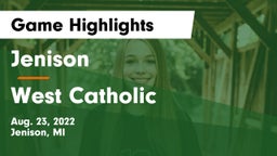 Jenison   vs West Catholic  Game Highlights - Aug. 23, 2022