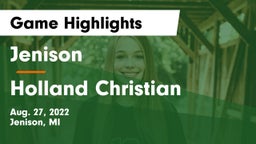 Jenison   vs Holland Christian Game Highlights - Aug. 27, 2022