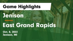 Jenison   vs East Grand Rapids  Game Highlights - Oct. 8, 2022