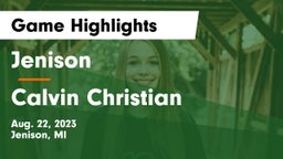 Jenison   vs Calvin Christian  Game Highlights - Aug. 22, 2023