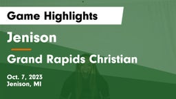 Jenison   vs Grand Rapids Christian  Game Highlights - Oct. 7, 2023