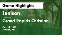Jenison   vs Grand Rapids Christian  Game Highlights - Oct. 14, 2023