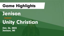 Jenison   vs Unity Christian  Game Highlights - Oct. 26, 2023