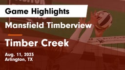 Mansfield Timberview  vs Timber Creek  Game Highlights - Aug. 11, 2023