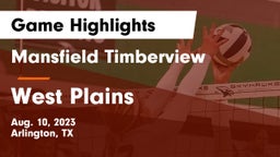 Mansfield Timberview  vs West Plains  Game Highlights - Aug. 10, 2023