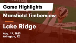 Mansfield Timberview  vs Lake Ridge  Game Highlights - Aug. 19, 2023