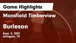 Mansfield Timberview  vs Burleson  Game Highlights - Sept. 5, 2023