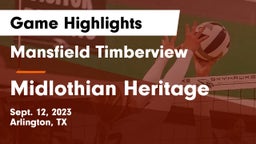 Mansfield Timberview  vs Midlothian Heritage  Game Highlights - Sept. 12, 2023