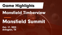 Mansfield Timberview  vs Mansfield Summit  Game Highlights - Oct. 17, 2023