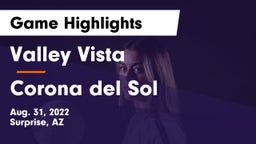 Valley Vista  vs Corona del Sol  Game Highlights - Aug. 31, 2022