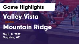 Valley Vista  vs Mountain Ridge  Game Highlights - Sept. 8, 2022