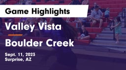 Valley Vista  vs Boulder Creek  Game Highlights - Sept. 11, 2023