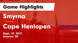 Smyrna  vs Cape Henlopen  Game Highlights - Sept. 19, 2019
