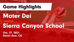 Mater Dei  vs Sierra Canyon School Game Highlights - Oct. 27, 2021