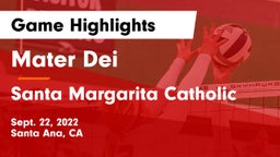 Mater Dei  vs Santa Margarita Catholic  Game Highlights - Sept. 22, 2022