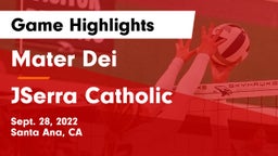 Mater Dei  vs JSerra Catholic  Game Highlights - Sept. 28, 2022