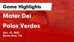 Mater Dei  vs Palos Verdes  Game Highlights - Oct. 19, 2022