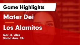 Mater Dei  vs Los Alamitos  Game Highlights - Nov. 8, 2023