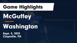 McGuffey  vs Washington  Game Highlights - Sept. 5, 2023