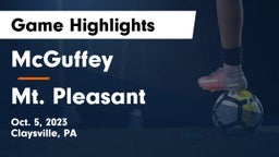 McGuffey  vs Mt. Pleasant  Game Highlights - Oct. 5, 2023