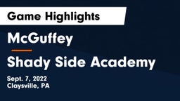 McGuffey  vs Shady Side Academy  Game Highlights - Sept. 7, 2022