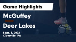 McGuffey  vs Deer Lakes  Game Highlights - Sept. 8, 2022