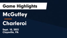 McGuffey  vs Charleroi  Game Highlights - Sept. 10, 2022