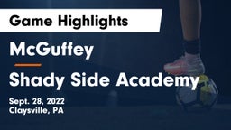 McGuffey  vs Shady Side Academy  Game Highlights - Sept. 28, 2022
