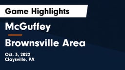 McGuffey  vs Brownsville Area  Game Highlights - Oct. 3, 2022