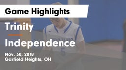 Trinity  vs Independence  Game Highlights - Nov. 30, 2018
