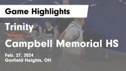 Trinity  vs Campbell Memorial HS Game Highlights - Feb. 27, 2024