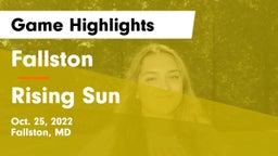 Fallston  vs Rising Sun   Game Highlights - Oct. 25, 2022