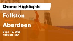 Fallston  vs Aberdeen  Game Highlights - Sept. 12, 2023