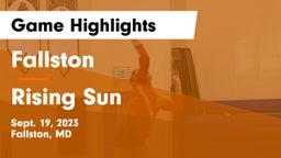 Fallston  vs Rising Sun  Game Highlights - Sept. 19, 2023
