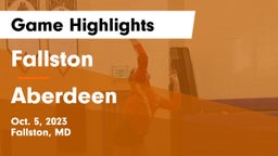 Fallston  vs Aberdeen  Game Highlights - Oct. 5, 2023