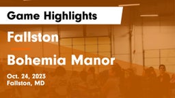 Fallston  vs Bohemia Manor  Game Highlights - Oct. 24, 2023