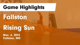 Fallston  vs Rising Sun  Game Highlights - Nov. 6, 2023
