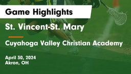 St. Vincent-St. Mary  vs Cuyahoga Valley Christian Academy  Game Highlights - April 30, 2024