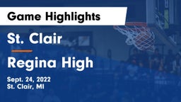 St. Clair  vs Regina High Game Highlights - Sept. 24, 2022